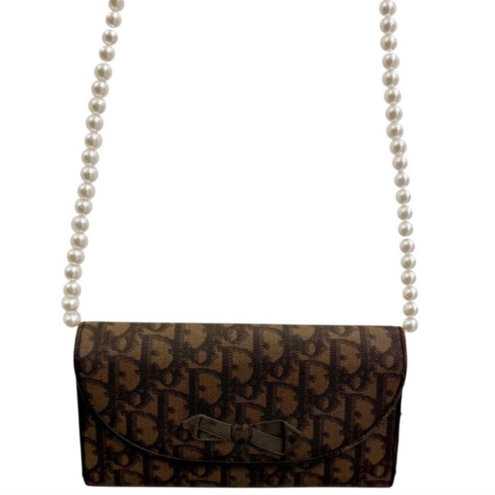 Christian Dior Romantique Bow Clutch/Wallet/WOC Shoulder Bag